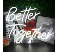 Better Together parole insegne al neon Luce al neon a led bianca calda Lettere