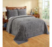 Better Trends BSRTWGRY Copriletto Rio, Cotone, Grigio, 81" x 110"/Twin