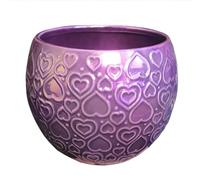 Better-way Vaso da fiori viola, 15,2 cm, per piante da interni, davanzale, decorazione senza foro di scarico, contenitore per fiori di orchidea, regalo per l'inaugurazione della casa (viola scuro)