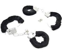 BETTER WITH FRIENDS 2 x manette nere, poliziotto, infermiere, medico, ufficiale di sicurezza, accessorio per costumi. metallo con peluche