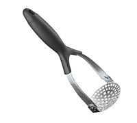 BetterDay Schiacciapatate Manuale Professionale Verticale Resistente in Acciaio Inox Pieghevole per Purè di Patate o Purea di Verdure - 3 Ricette Speciali di Pure’