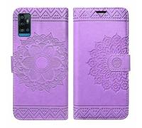 betterfon ZTE Blade A71, custodia a libro Blade A71, custodia a portafoglio in pelle PU con scomparto per carte di credito, funzione leggio, compatibile con Blade A71, viola