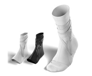 BETTERGUARDS The 3.0 - Supporto per caviglia ultra leggero e flessibile contro le pieghe e il recupero rapido - Ideale per allenamento, gioco e qualsiasi sport - Bianco (XL, Sinistra)