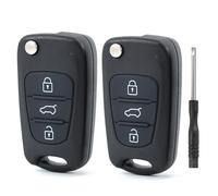 Betterher 2 pezzi Cover Guscio Scocca Chiave Telecomando 3-Tasti compatibile per Hyundai i10 i20 ix20 i30 ix35 & Kia Ceed Soul Sportage Venga