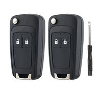 Betterher 2 Pezzi Guscio Chiave Auto 2 Tasti Telecomando Ricambio Chiave compatibile con Opel Vauxhall Astra Insignia Vectra Corsa Mokka;Chevrolet Aveo Matiz Cruze Captiva Spark Orlando Trax