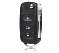 Betterher 3 Tasti Guscio Chiave Telecomando con lama compatibile per VW Polo 5 Golf Passat Jetta Beetle Scirocco EOS Touran Tiguan Skoda Caddy Sharan T5 Citigo Fabia Seat Ibiza Leon Altea