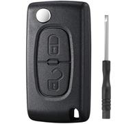 Betterher Custodia Chiave 2-Bottoni Chiave A Rabat Pieghevole compatibile per Citroen C2 C3 C4 C5 C6 C8,Peugeot 207 307 308 407 408 3008 5008