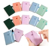 BetterJonny 10 Pack Pocket Notebooks, A7 Small Pocket Notebook, Thick Paper Mini Ruled Lined Journal for Small Project Writing Note Taking Sketch, Teacher School Office Gift,96 Sheets/192 Pages