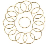BetterJonny - 15 anelli a cerchio in macramè, 7,6 cm, in metallo, dorati, acchiappasogni, ghirlande, decorazioni per la casa, artigianato fai da te e artigianato da appendere alla parete