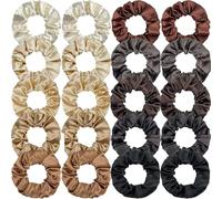 BetterJonny - 20 elastici per capelli in seta imitazione scrunchie raso, per donne e ragazze