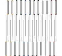 BetterJonny - 24 forchette per fonduta, in acciaio inox, 24 pezzi, con manico resistente al calore, per barbecue in pentola calda, 6 colori