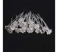 BetterJonny - 40 forcine per capelli da sposa, con strass e fiori, accessori per capelli a forma di U, per donne e ragazze, acconciature da sposa