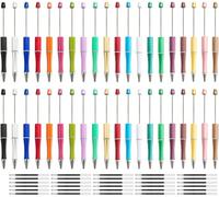 BetterJonny 40 Pcs Penna a sfera per perline, penna a sfera nera fai da te con 20 penne a sfera a inchiostro nero e 20 blu per ufficio scuola cancelleria