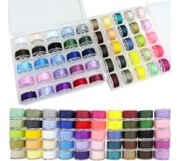 BetterJonny 50 pezzi di filo da cucito, bobine per macchina da cucire, bobine per macchina da cucire, 50 colori assortiti, set di fili per macchina da cucire domestica, accessori per il cucito