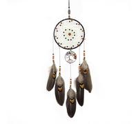 BetterJonny Acchiappasogni, 65cm Dreamcatcher Vintage in Stile Bohémien, Fatto a Mano, con Piuma, per Decorazione da Parete, Oggetti d'Arte, Decorazione per la Casa, Marrone