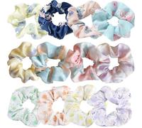 BetterJonny - Elastici per capelli in seta imitazione Scrunchie Satin Scrunchies per capelli in morbida seta elastica fascia per capelli per donne e ragazze (colore chiaro)