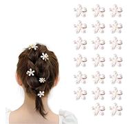 BetterJonny - Fermagli per capelli con perle, 20 fermagli per capelli con motivo a margherita, con frangia, per capelli e ragazze, accessori per capelli per donne e ragazze