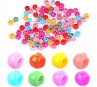 BetterJonny - Fermagli per capelli rotondi, in plastica, con scatola, 200 pezzi, per bambini, ragazze e donne