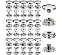 BetterJonny - Set di 240 bottoni a pressione, 15 mm, in tela resistente, in acciaio inox, per borse da barca, in pelle, fai da te
