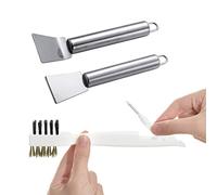 BetterJonny - Set di 3 pennelli per pulizia della cucina e raschietto, in ottone, per pulire la ruggine e per piano cottura, perfetto per pentole, padelle, cucina, piastrelle e pulizia della casa.