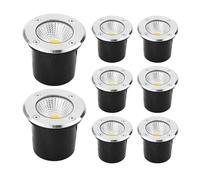 bettght Faretto da incasso for percorso da giardino interrato da 5W 10W 12W AC220V110V12V24V IP67 Lampade da giardino a LED impermeabili interrate(D120mm 15w 1 Pc,Green AC85-265V)