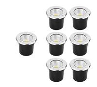 bettght Faretto da incasso for percorso da giardino interrato da 5W 10W 12W AC220V110V12V24V IP67 Lampade da giardino a LED impermeabili interrate(D80mm 10w 1 Pc,Warm white DC12-24V)