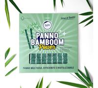 Betti Clean Panni Microfibra con Fibra di Bambù BAMBOOM Power - Set 4 Panni 40x40cm - Panno Magico Vetri Senza Aloni e Cucina - Microfibra Panni Pulizia Casa Assorbenti ed Eco-Friendly (-26% Plastica)