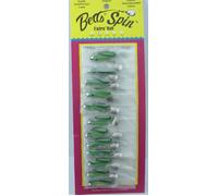 Betts 021GR-21N Beetle Spin Grub 1" 1/32 Oz Catalpa/Nere Strisce Carta Di 12