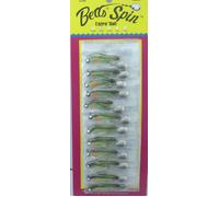 Betts 021ST-29N 1/32 Oz Beetle Spin Split Tail Bk Stripe/Ch/Or Carta Di 12
