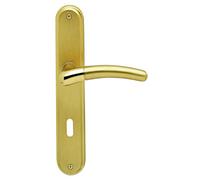 Betty Alpertec - LS in ottone lucido satinato per porte a forma di corona set maniglia porta guarnizioni, 32960933