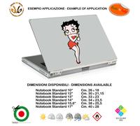 Betty boop adesivo notebook tablet sticker picture comics print pvc 1 pz.