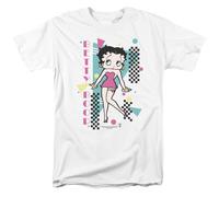 Betty Boop - Booping 80s Stile - Adulto Unisex T-Shirt - Bianco