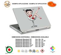 Betty boop burlesque adesivo notebook tablet sticker comics print pvc 1 pz.