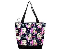 Betty Boop Canvas Shopping Bag with Coin Purse (Multi)