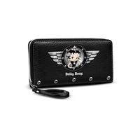Betty Boop Motor Love-Portafoglio Essenziale, Nero, 19 x 10 cm