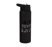 Betty Boop Punk Goth Pattern Testo Halloween Stainless Steel Insulated Water Bottle