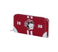 Betty Boop Varsity-Portafoglio Essenziale, Borgogna, 19 x 10 cm