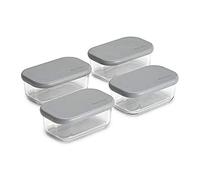 Betty Bossi Teglie in Vetro per Tiramisù MINI, set di 4 - teglie in vetro con coperchio anti-odore per dolci normale e da forno…