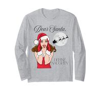 Betty Christmas Dear Santa Naughty Pigiama Maglia a Manica
