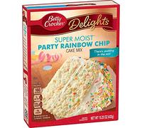 Betty Crocker Delights Super Moist Party Rainbow Chip Cake Mix 15.25 oz (Pack of 2)