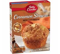 Betty Crocker Premium Muffin & Quick Bread Mix, Cinnamon Streusel, 13.9-Ounce Boxes (Pack of 4)
