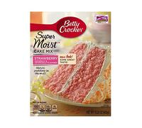 Betty Crocker Super Umido Fragola Cake Mix 432 g, Confezione da 12