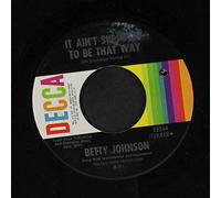 BETTY JOHNSON - it ain't supposed to be that way 45 rpm single