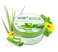 Betty's Crema naturale all'aloe vera, vegana, gel nutriente per il corpo con 92% di aloe vera, gel naturale di aloe vera, per la cura quotidiana di corpo, viso, mani e capelli