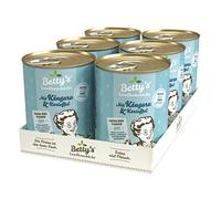 Betty's Cucina rustica per cani, canguro con patate e pollame, 6 x 400 g, adatta per tutte le razze di cani, alta biodisponibilità, prestiamo attenzione alla migliore qualità