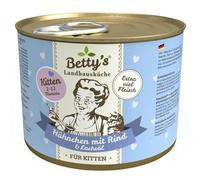 Betty's Kitten - Cibo umido per gatti e manzo, 200 g, cotto delicatamente, elevata biodisponibilità, adatto per tutte le razze di gatti