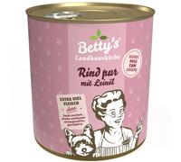 Bettys Landhausküche Barattolo per Cane - Manzo Pur & Olio di Lino 6 X 800g