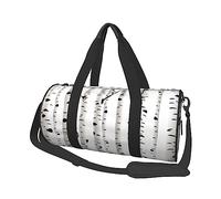 Betulla Tree Travel Duffel Bag Impermeabile Pieghevole Sport Palestra Bag Pernottamento Weekend Borse Per Donne Uomini, Nero, Taglia Unica, Nero , Taglia unica