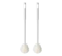 Between Toe Brush, 2pcs Long Handle Silicone Scrubber, Ergonomic Handle, Multifunctional Foot Bath Brush, Soft and Gentle Bristles for Women, Men, Elders