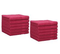 Betz 12 asciugamani per ospiti Palermo 100% cotone misure 30 x 50 cm rosso cranberry